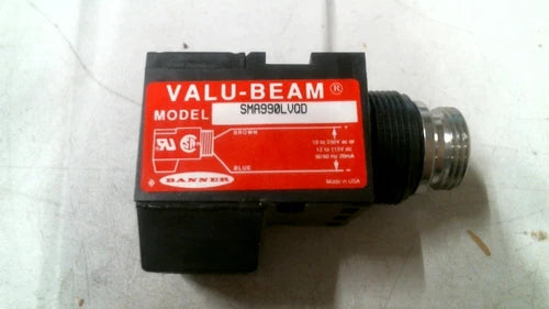 BANNER SMA990LVQD VALU BEAM RED 0.15-9M 6 DIGIT COUNTER 250VAC -FREE SHIPPING