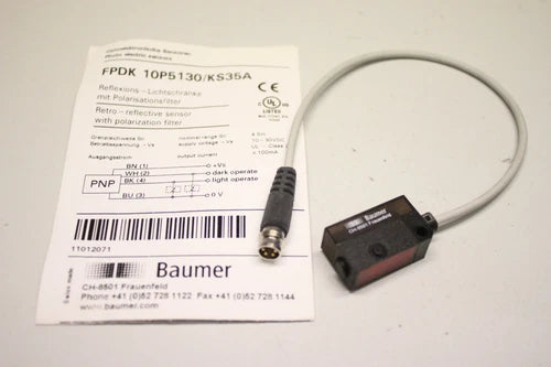 BAUMER ELECTRIC FPDK10P513/LS35A Sensor Though Beam Lichtschranke FPDK 10P513
