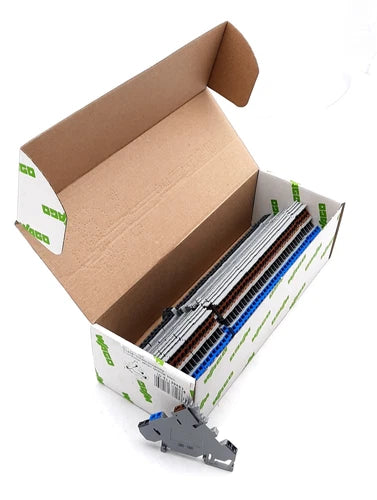 Lot of 50 Wago 280-560 Terminal Block, 3-Conductor, 3-Level, 400V 20A, DIN Rail