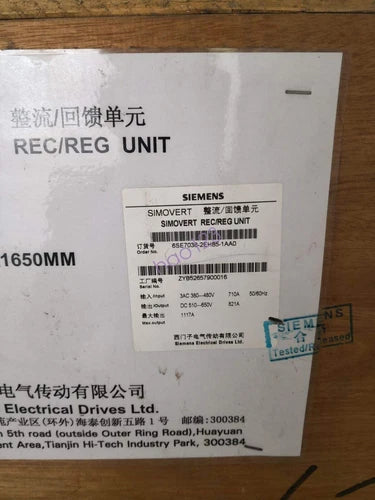 6SE7038-2EH85-1AA0 NEW SIEMENS SIMOVERT MD Rectifier/Regenerative Unit
