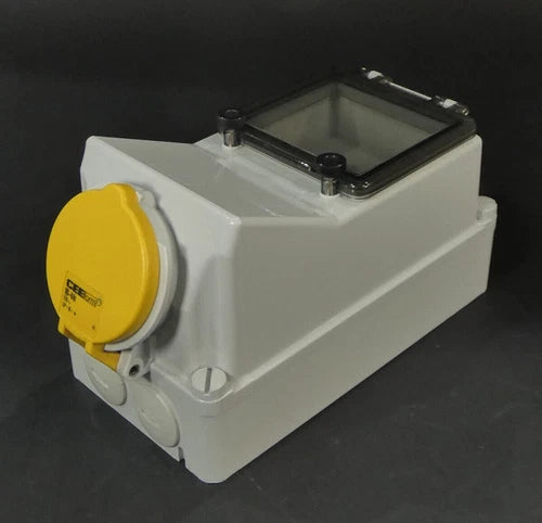 CEEform Wandsteckdose mit Sichtfenster 16-4h | 110~ | 5 polig