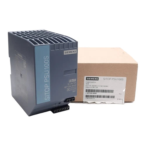 Siemens 6EP1334-2BA20 Power Supply, 120/230VAC Input, 24VDC Output, DIN Rail