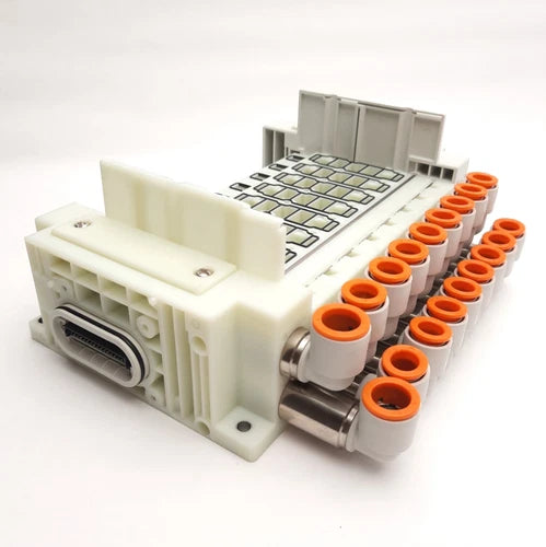 SMC SS5Y3-10S0-08D-N7 Pneumatic Manifold, 8 Stations, 1/2