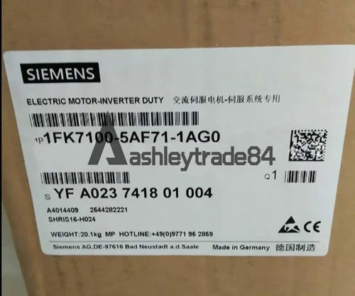 1PCS NEW SIEMENS Servo Motor 1FK7100-5AF71-1AG0