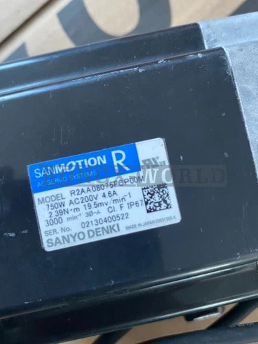 1PC Sanyo R2AA08075FCP00M Servo Motor Used