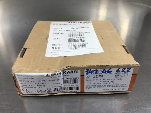 Lapp Kabel X07V-K 1X1 TINNED BLUE-WHITE 450/750V     6B-1