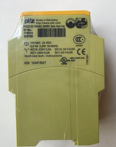 774314 New Sealed PILZ 774314 PNOZ X3 Safety Relay