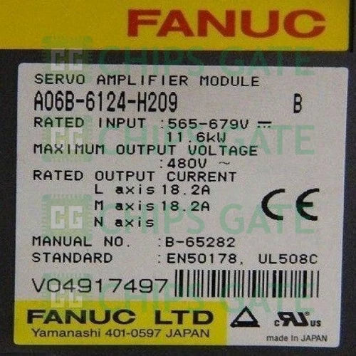 1 pe?a nova Fanuc A06B-6124-H209 servo amplificador envio r¨¢pido com garantia