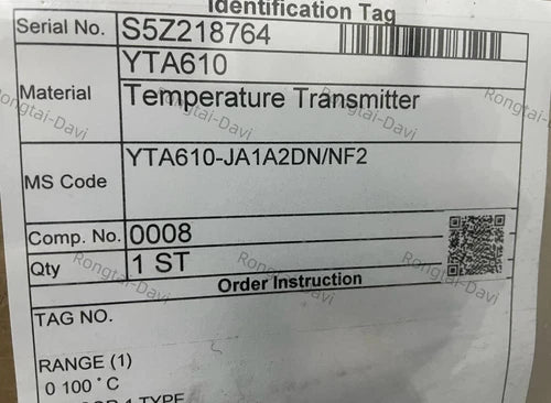 Brand New YOKOGAWA YTA610-JA1A2DN/NF2 Thermostatic transmitter In Box