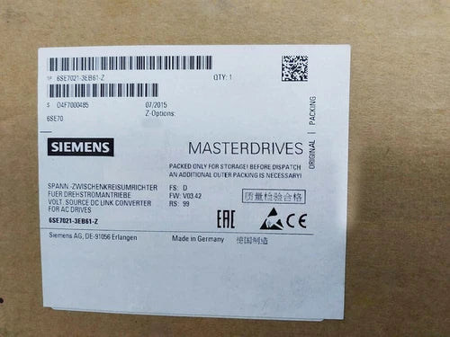 6SE7021-3EB61-Z 1PC NEW Sealed Siemens SIMOVERT VC CONVERTER 6SE7021-3EB61-Z G91