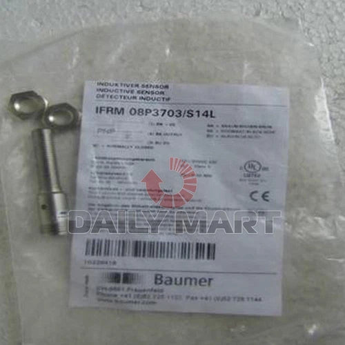 BAUMER NEW IFRM 08P3703/S14L PLC INDUCTIVE PROXIMITY SENSOR, M8 2MM RANGE