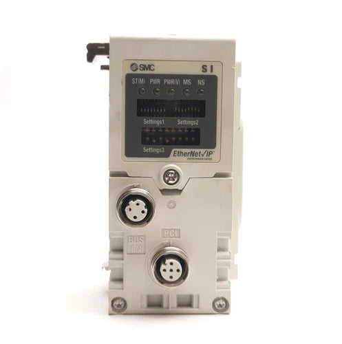 SMC EX600-SEN1 EtherNet/IP Fieldbus Serial Interface Unit, 24VDC, PNP, *Crack*