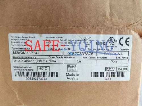 New 1PCS Kollmorgen 343 S30301-NA Servo Drivers 343 S30301-NA