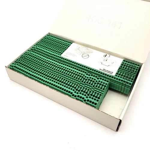 Box Of 92 Allen Bradley 1492-L3Q-G Feed Through Terminal Blocks, 800V AC/DC, 24A