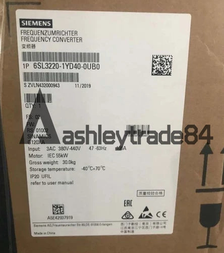 1PCS NEW 6SL3220-1YD40-0UB0 Siemens Fan Pump Inverter