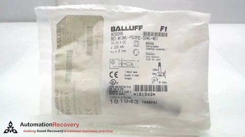 BALLUFF BES02K6, INDUCTIVE FACTOR 1 SENSORS, BES M12ML-PSC80E-S04G-W01,  #300433