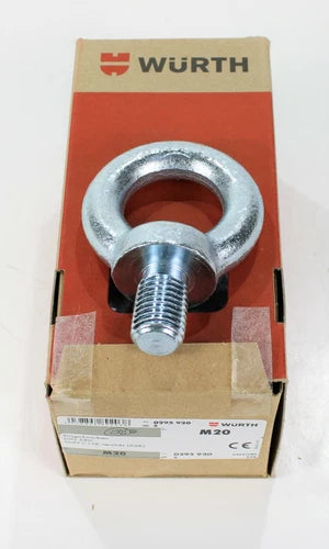 (2,99€/Stk.) 5 St¨¹ck W¨¹rth Ringschrauben DIN 580 Stahl C15E verzinkt M20 0295920