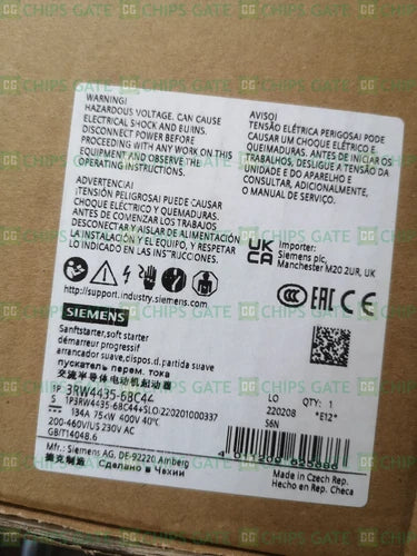 1 pe?a nova em folha Siemens 3RW4435-6BC44 Soft Starter 3RW4 435-6BC44 envio r¨¢pido