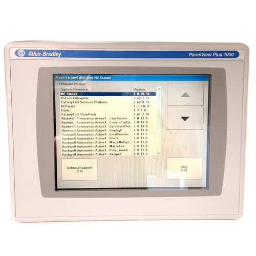 Allen Bradley 2711P-T10C4D8 PanelView Plus HMI Display Module, 10.4in, 24VDC