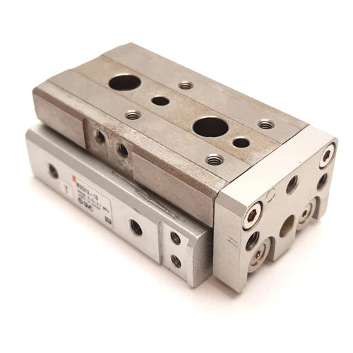SMC MXQ12-10 Air Slide Table, Bore: 12mm, Stroke: 10mm, Pressure: 0.15-0.7MPa