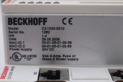 BECKHOFF CX1020-0010/CX1100-0004 BASIC CPU MODULE CPU WITH 2 ETHERNET PORT #5103
Opens in a new window or tab