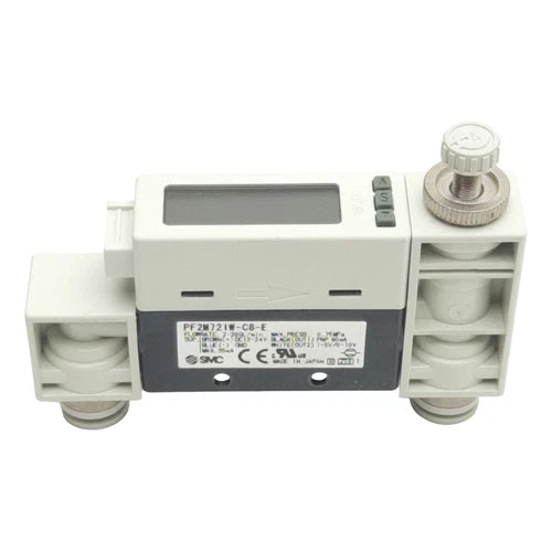 SMC PF2M721W-C8-E Digital Air Flow Sensor PNP 80mA 24/30VDC, 2-200L/min, 0.75MPa