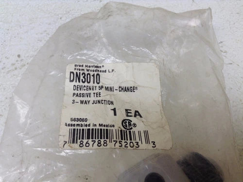 Woodhead Brad Harrison DN3010 DeviceNet 3 Way Junction Passive Tee New (TB)