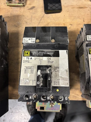 Square D FH36070 Circuit Breaker USED
