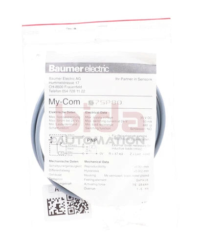 Baumer Electric G75P80 My-Com Pr?zisionsschalter Precision Switch