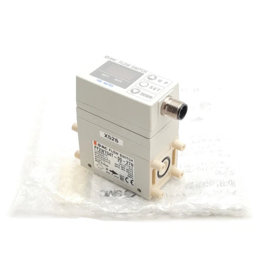 SMC PF2W704T-00-27N-X526 Digital Flow Switch For Water, 0.5-4L/min, 12-24VDC