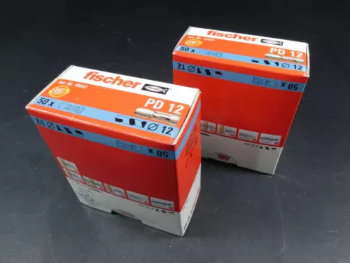 100 St¨¹ck | Fischer Plattend¨¹bel PD 12 | 2 Schachteln je 50 St¨¹ck | 15937