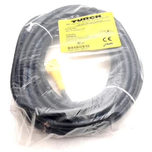 Turck WKC 12T-10/S101/C1118 Sensor Cordset, Right Angle M12 Eurofast 12-Pin, 10m