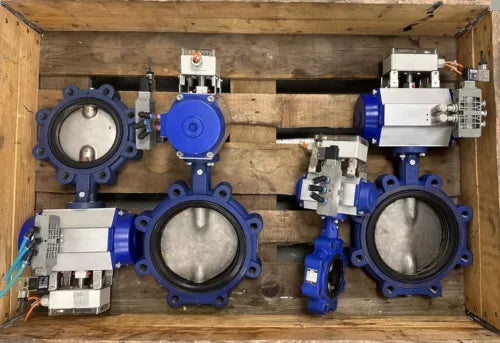 Alfa Laval Poste (4x) Absperrklappen + Pneum. Stellantriebe
