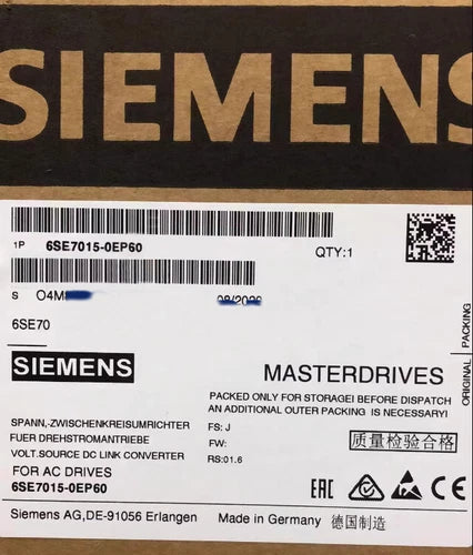 6SE7015-0EP60 New SIEMENS SIMOVERT Main Drive Converter 6SE7015-0EP60