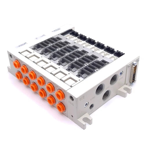 SMC VV5Q41-06N11TFU1 Pneumatic Manifold, 6-Station, ?3/8in One-Touch, D-Sub