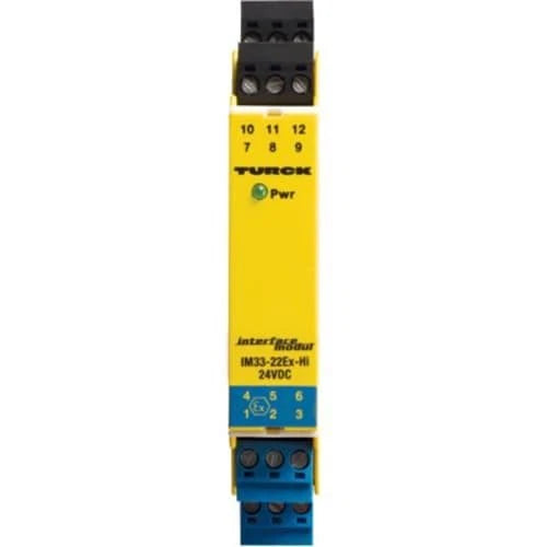 TURCK IM33-22EX-HI/24VDC Isolating Transducer, Ex-Hart, 2 Channel, 24VDC, D