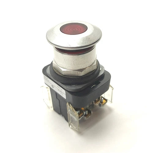 Allen Bradley 800T-FXTQ24RA1 Illuminated E-Stop, NO/NC 600V 10A, 120VAC/DC Lamp