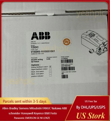 ABB NEW V18345-1010551001 Valve Positioner Brand V18345-1010551001 IN BOX