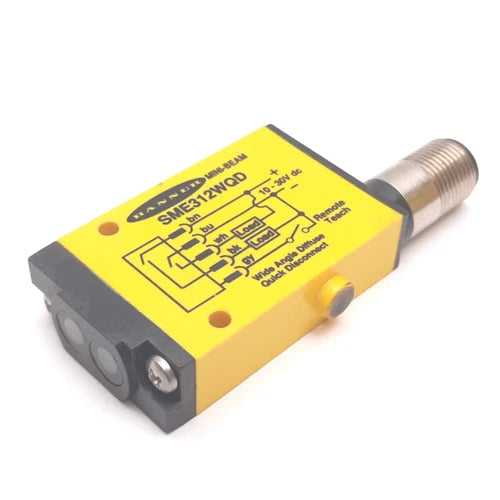 Banner SME312WQD Mini-Beam Photoelectric Divergent Diffuse Sensor 130mm 10-30VDC