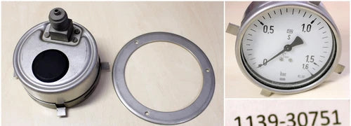 Wika precision pressure gauge 232.30.100 0/1.6 bar-class 1.0 - Connector 1/2