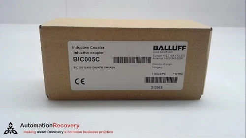 BALLUFF BIC005C, INDUCTIVE COUPLER, BIC 2I0-I2A50-Q40KFU-SM4A5A, NEW #196411