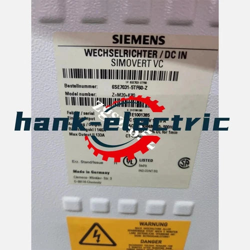 6SE7 031-5TF60 NEW SIEMENS 6SE7031-5TF60-Z SIMOVERT MD Inverter unit DC 75KW