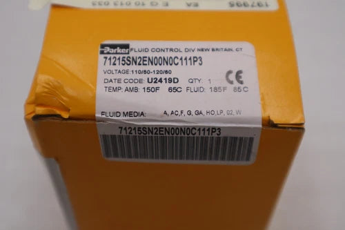 NEW IN BOX Parker 71215SN2EN00N0C111P3 Safety Shutoff Valve STOCK G463A
Opens in a new window or tab
