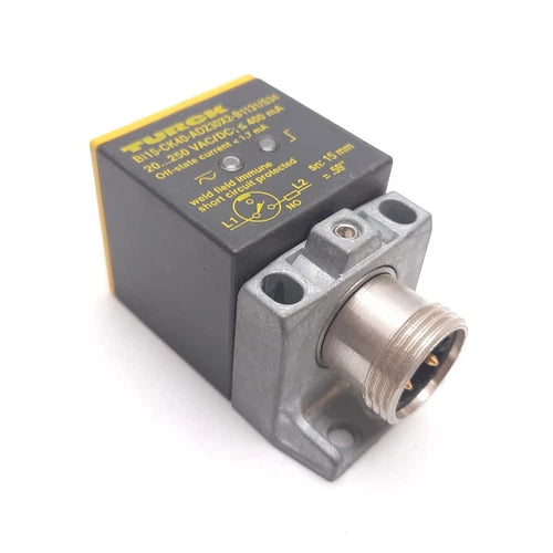 Turck Bi15-CK40-ADZ30X2-B1131/S34 Inductive Proximity Sensor, 15mm, 20-250VAC/DC