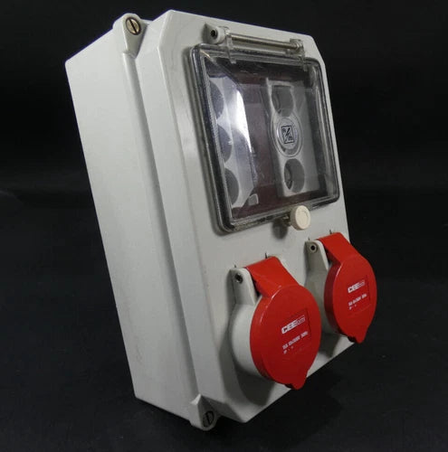 CEEform Wandsteckdose 2x 16A-6h/380V | 5 polig | 6x Sicherungssockel 16/380