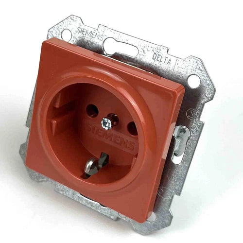 Siemens 5UB1513 Schuko Steckdose orange 1fach (5Stk.) DELTA i-system, OVP