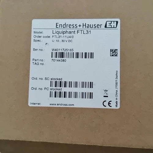1PCS New&Original Endress+Hauser FTL31-11U4/0 Negotiable Flash Sale ViaFedEx/DHL