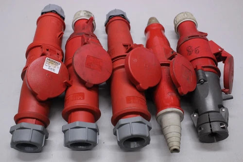 5x MENNEKES 400-440 V 32A-6h 3P+ Steckdose Normal Starkstrom Kupplung TYP126