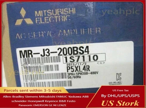 1PC New Mitsubishi MR-J3-200BS4 AC Servo Drive MRJ3200BS4  US Free TAX