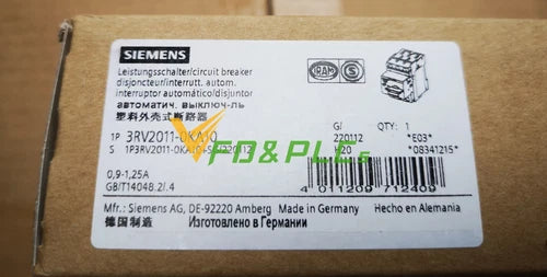 1PCS Brand New In Box Siemens 3RV2011-0KA10 Circuit Breaker 3RV2 011-0KA10
